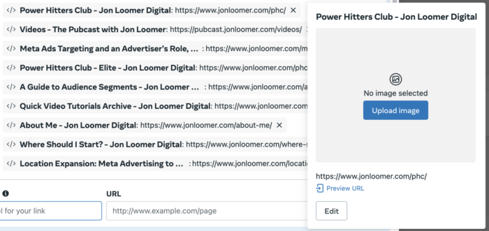 Edit Site Link